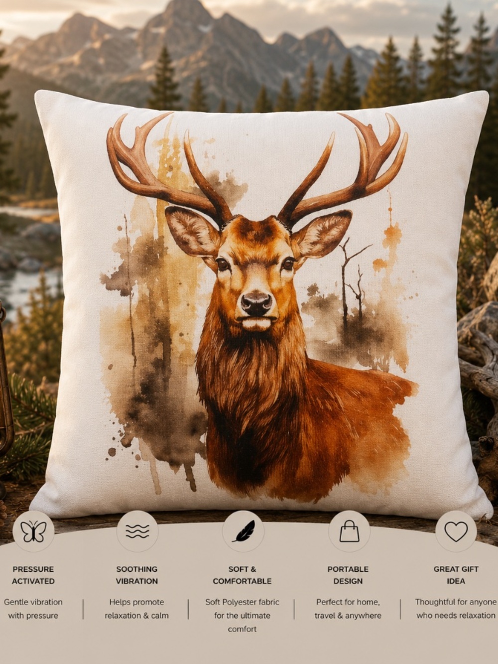 Deer #2 Pressure Activated Massage Pillow